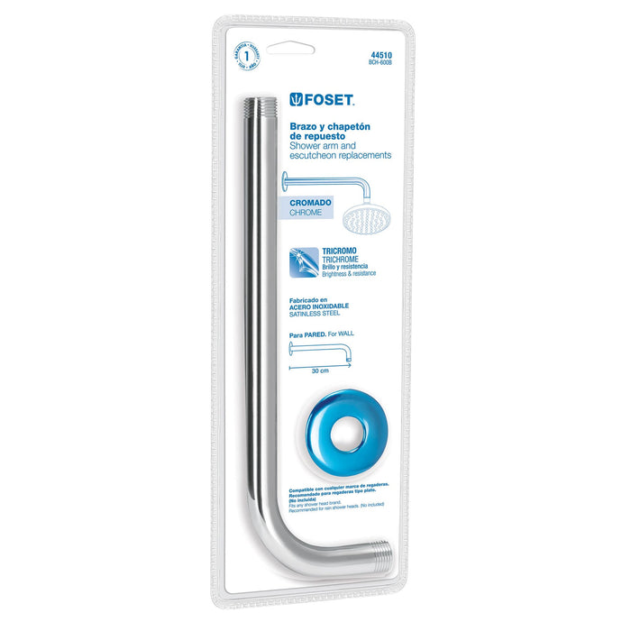 Brazo-y-chapetón-de-repuesto-para-regadera,-Aqua,-blister