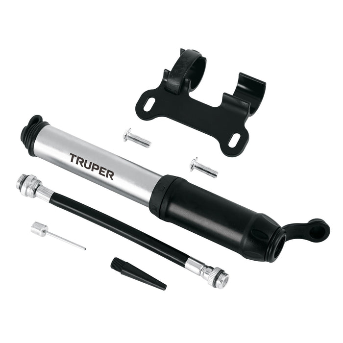 Mini bomba manual para bicicleta, abatible, 75 PSI