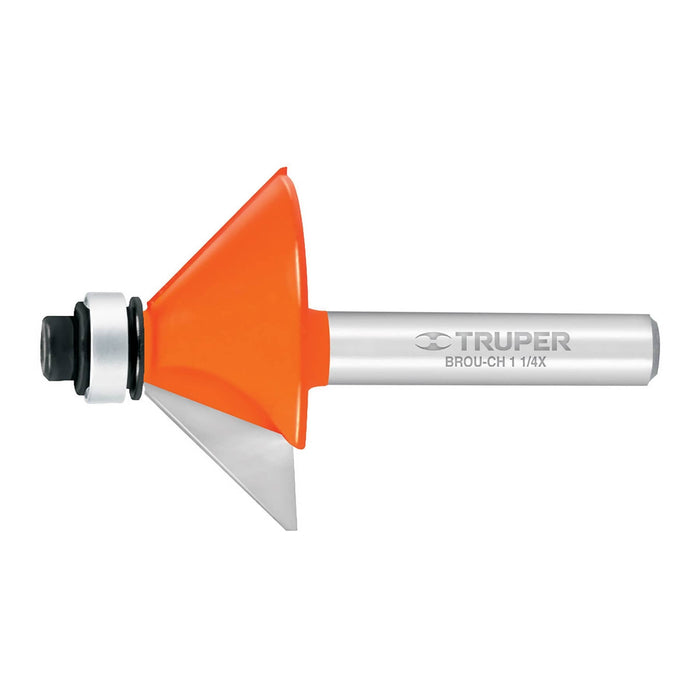 Broca para router, chaflán, 11/4" con balero