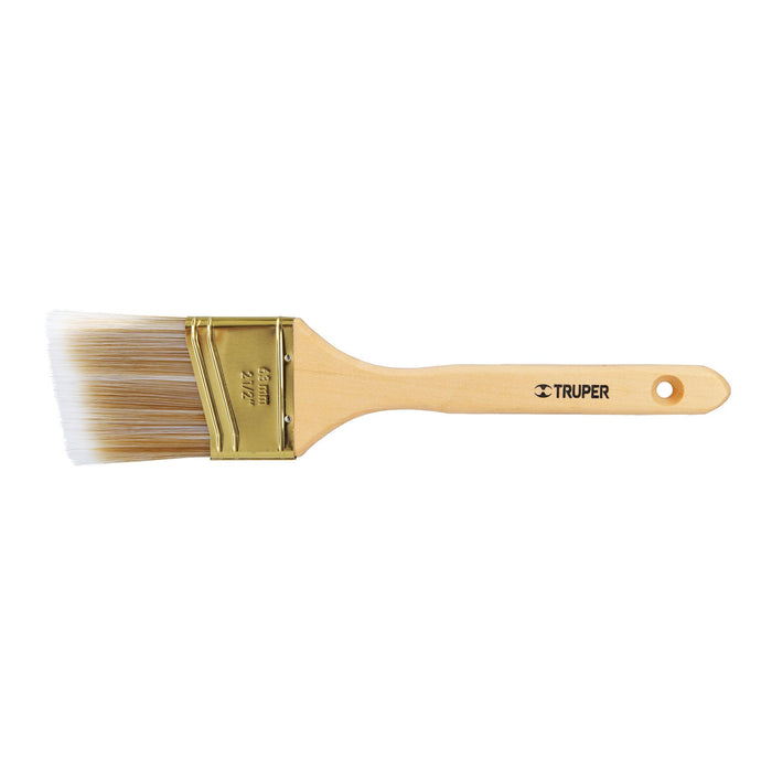 Brocha cerdas sintéticas 21/2" corte angular, mango madera
