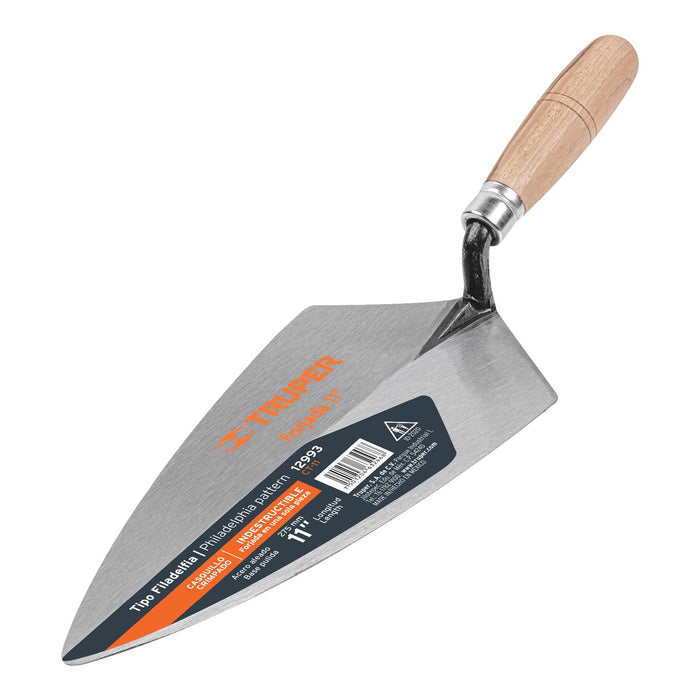 Cuchara-para-albañil-11"-forjada-tipo-Filadelfia,-Truper