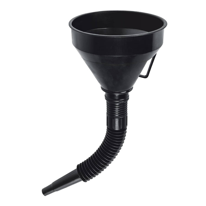 Embudo plástico 500 ml, cuello flexible con filtro