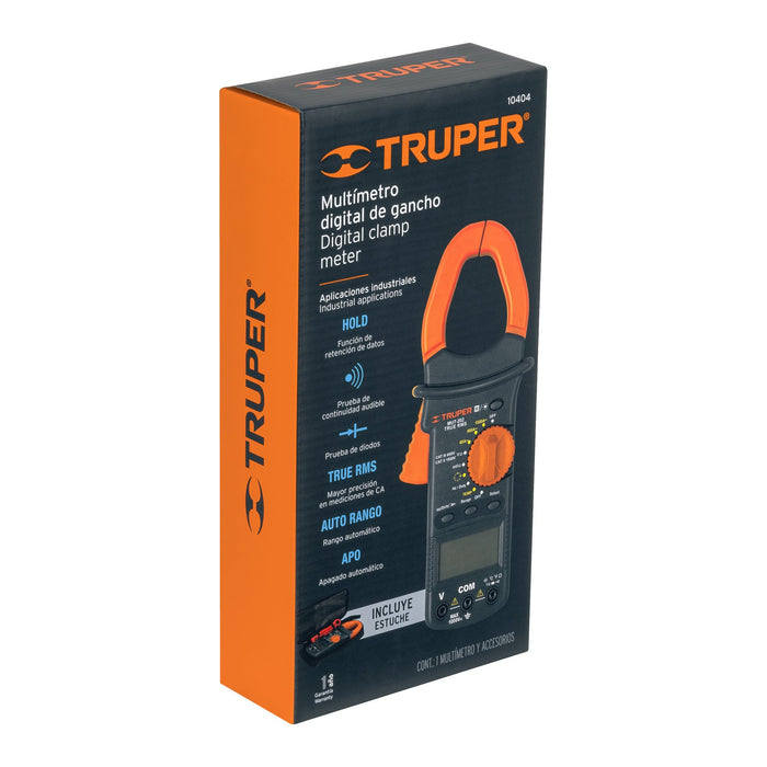 Multímetro-para-mantenimiento-industrial-con-gancho,-Truper
