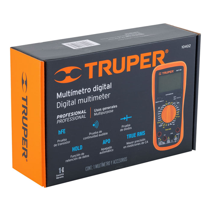 Multímetro-digital-profesional-con-RMS-verdadero,-Truper