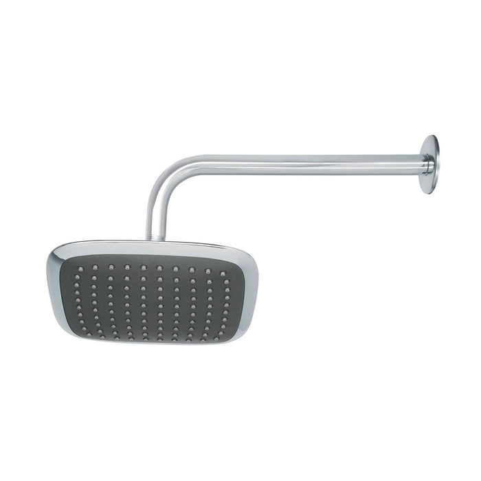 Regadera-cuadrada-plato-ancho-8"-brazo-inox-a-muro,-Foset