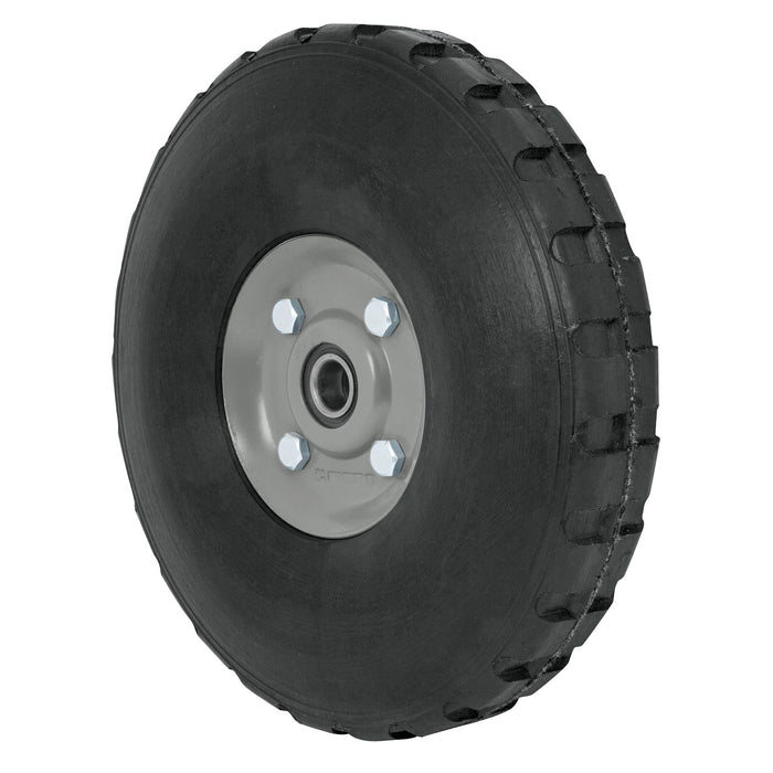 Rueda de hule sólido 10" para diablo, doble balero
