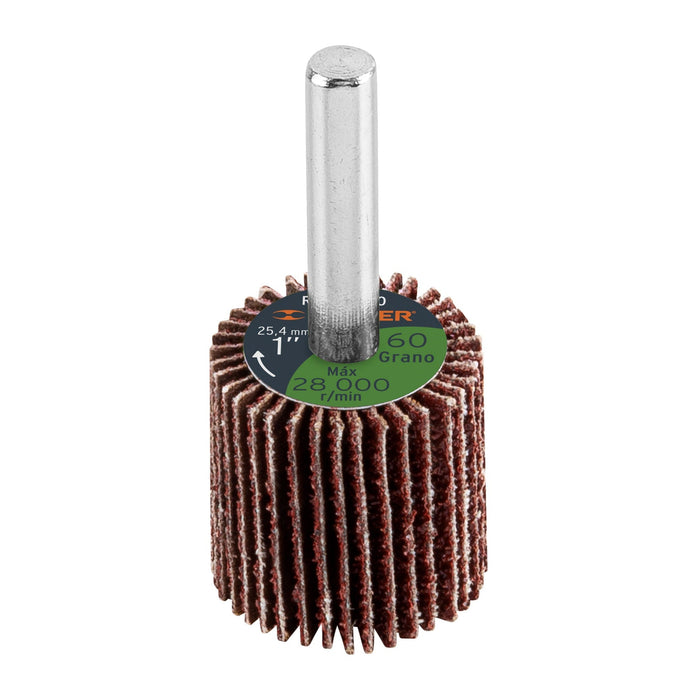 Rueda-flap-de-1",-grano-60,-Truper