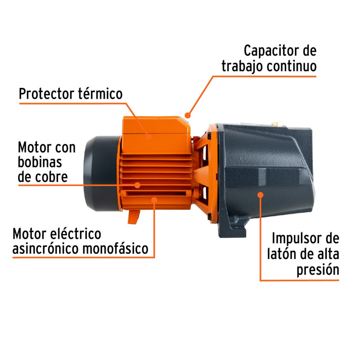 Bomba-eléctrica-para-agua-tipo-jet-1-1/2-HP,-Truper