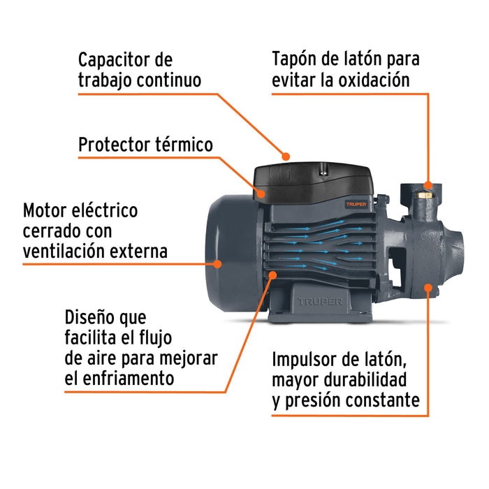 Bomba-periférica-1-HP,-Truper