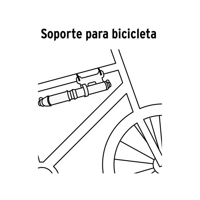 Mini bomba manual para bicicleta, abatible, 75 PSI