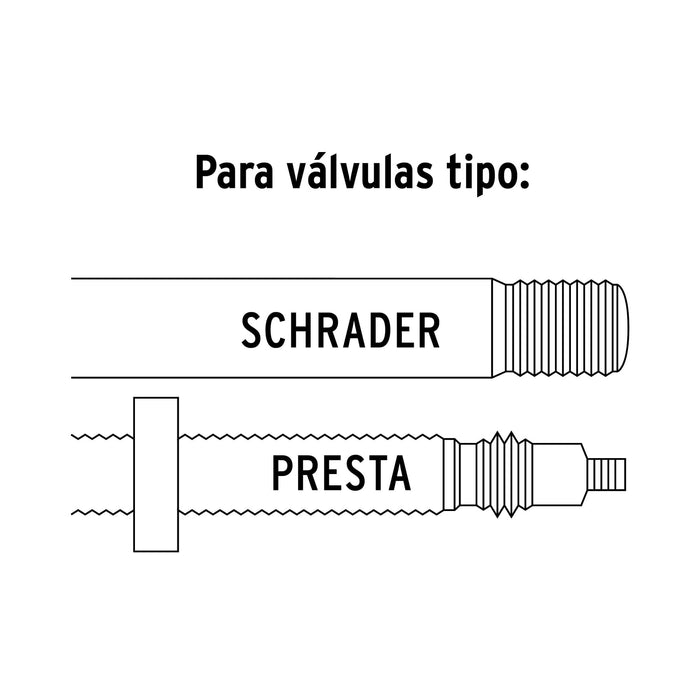 Mini bomba manual para bicicleta, abatible, 75 PSI