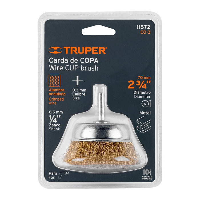 Carda-de-copa-2-3/4"-alambre-grueso-para-taladro,-Truper