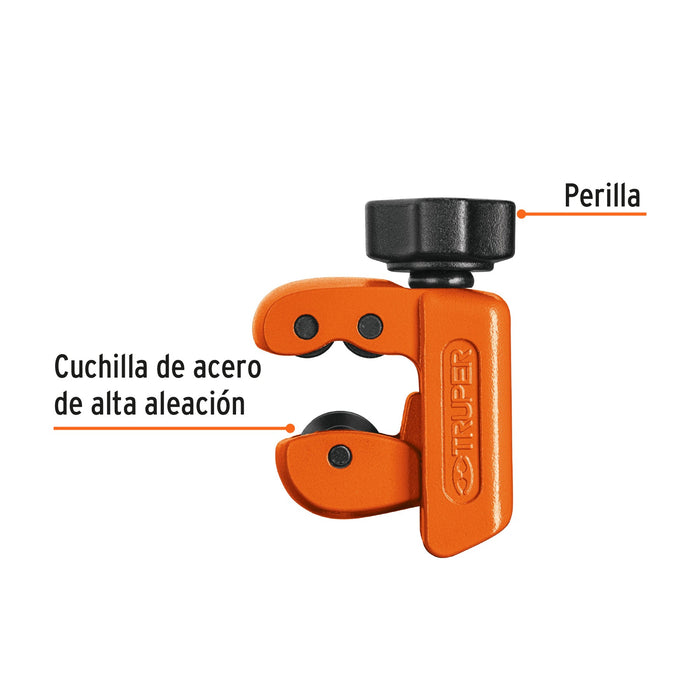 Mini cortador de tubo de cobre 1/8" a 11/8" cuchilla 3/4"