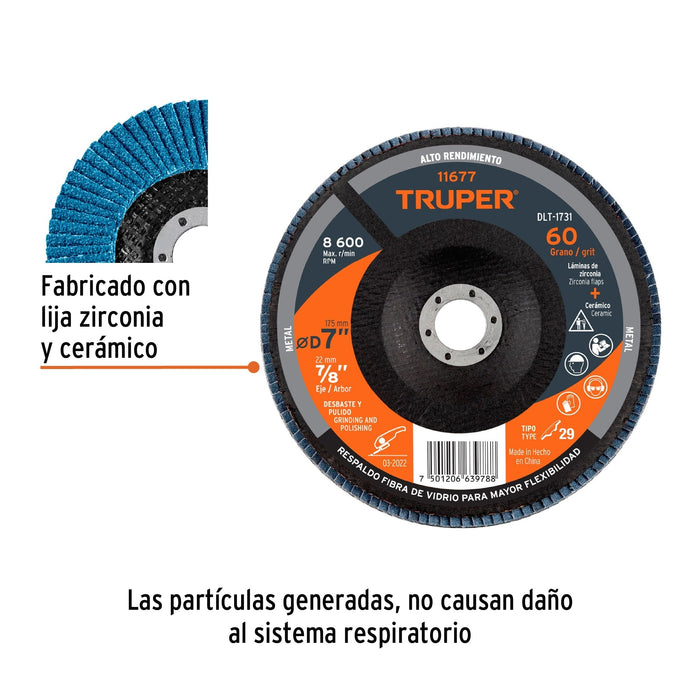 Caja con 5 Discos Laminados tipo29 7" x 7/8" 60