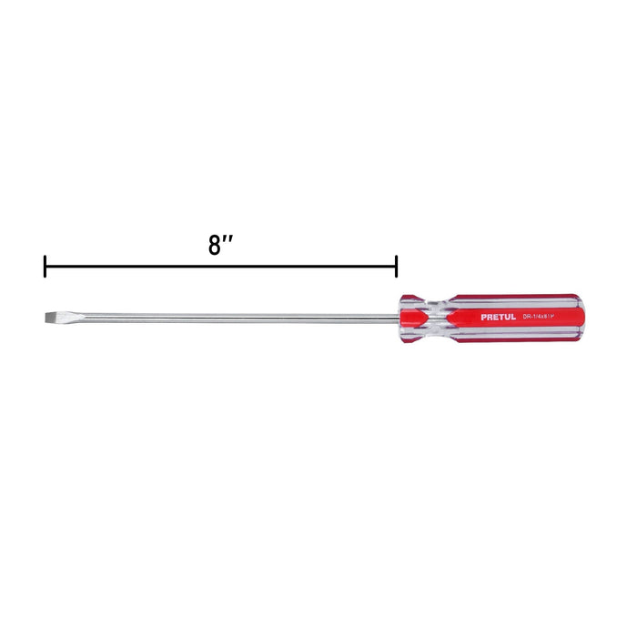 Desarmador plano 1/4 x 8" mango de PVC