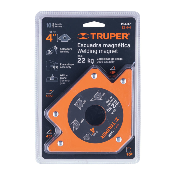 Escuadra-magnética-4"-para-soldar,-capacidad-23-kg,-Truper