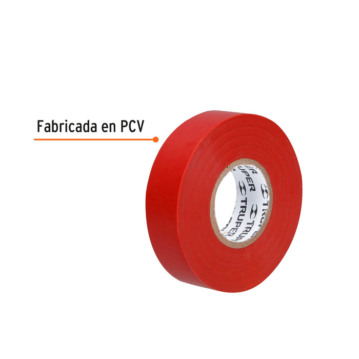 Bolsa con 8 Cinta de aislar de 60 ft x 3/4", roja