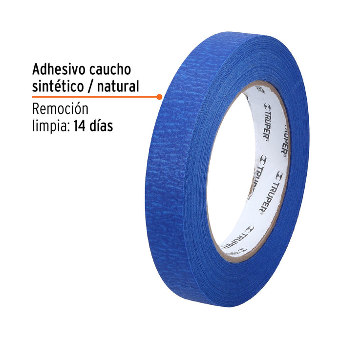 Bolsa con 6 Cinta masking tape azul de 3/4" x150 ft