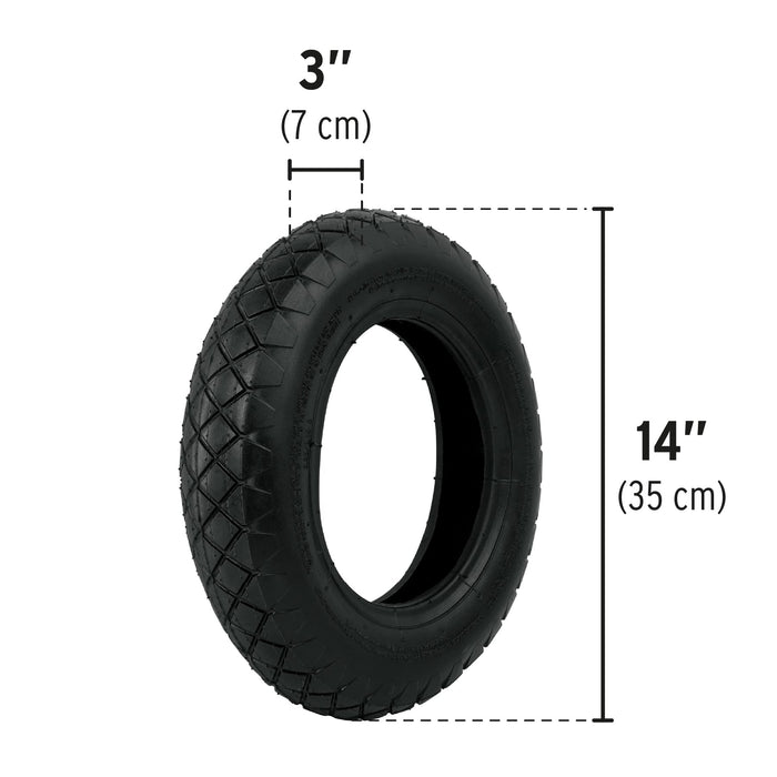 Llanta neumática 14", sin cámara