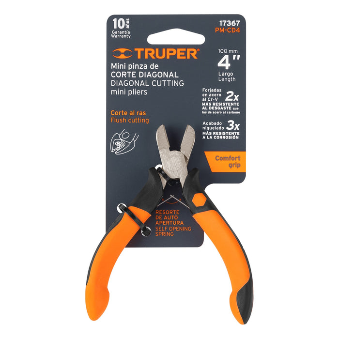 Mini-pinza-de-corte-diagonal-4"-mango-Comfort-Grip