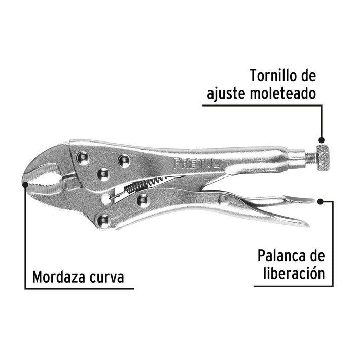 Pinza-de-presión-5"-mordaza-curva