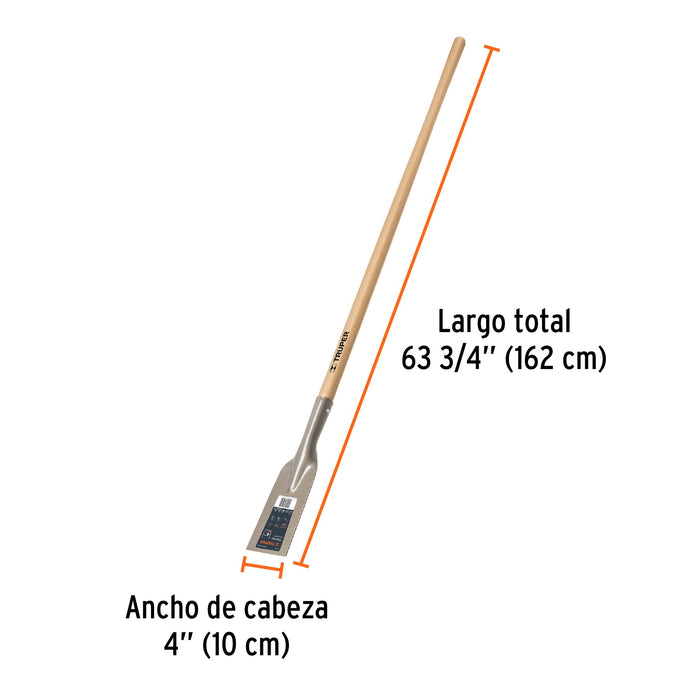 Raspador 4" con mango largo de 54"