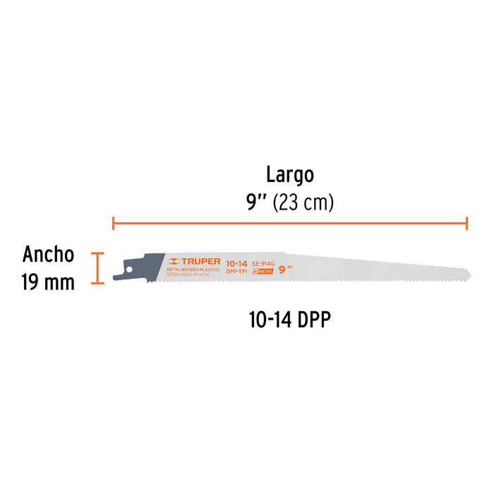 Blíster con 2 seguetas sierra sable 9" 1014 DPP uso general