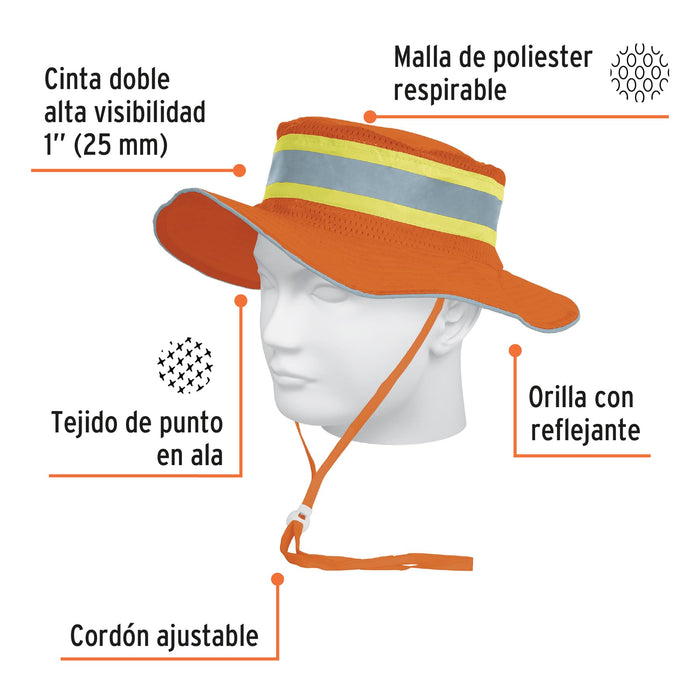 Sombrero-naranja-alta-visibilidad-con-reflejante