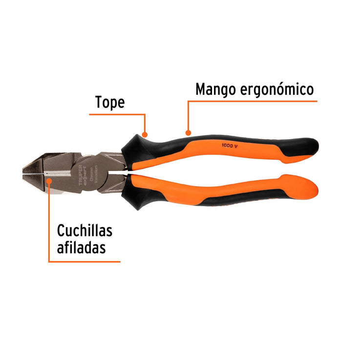 Pinza-para-electricista-9"-cabeza-cuadrada-Comfort-Grip