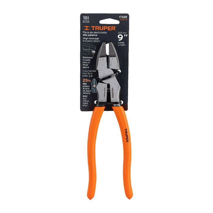 Pinza-para-electricista-9"-alta-palanca-mango-PVC